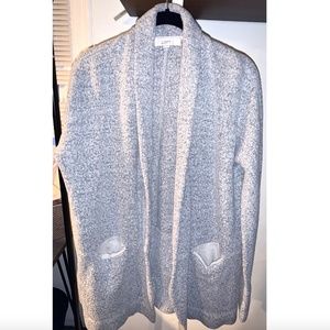 Grey open cardigan from the LOFT